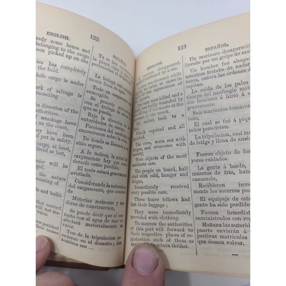 Antq 1895 English-Spanish Commercial Correspondent Hossfeld's Pocket Book London
